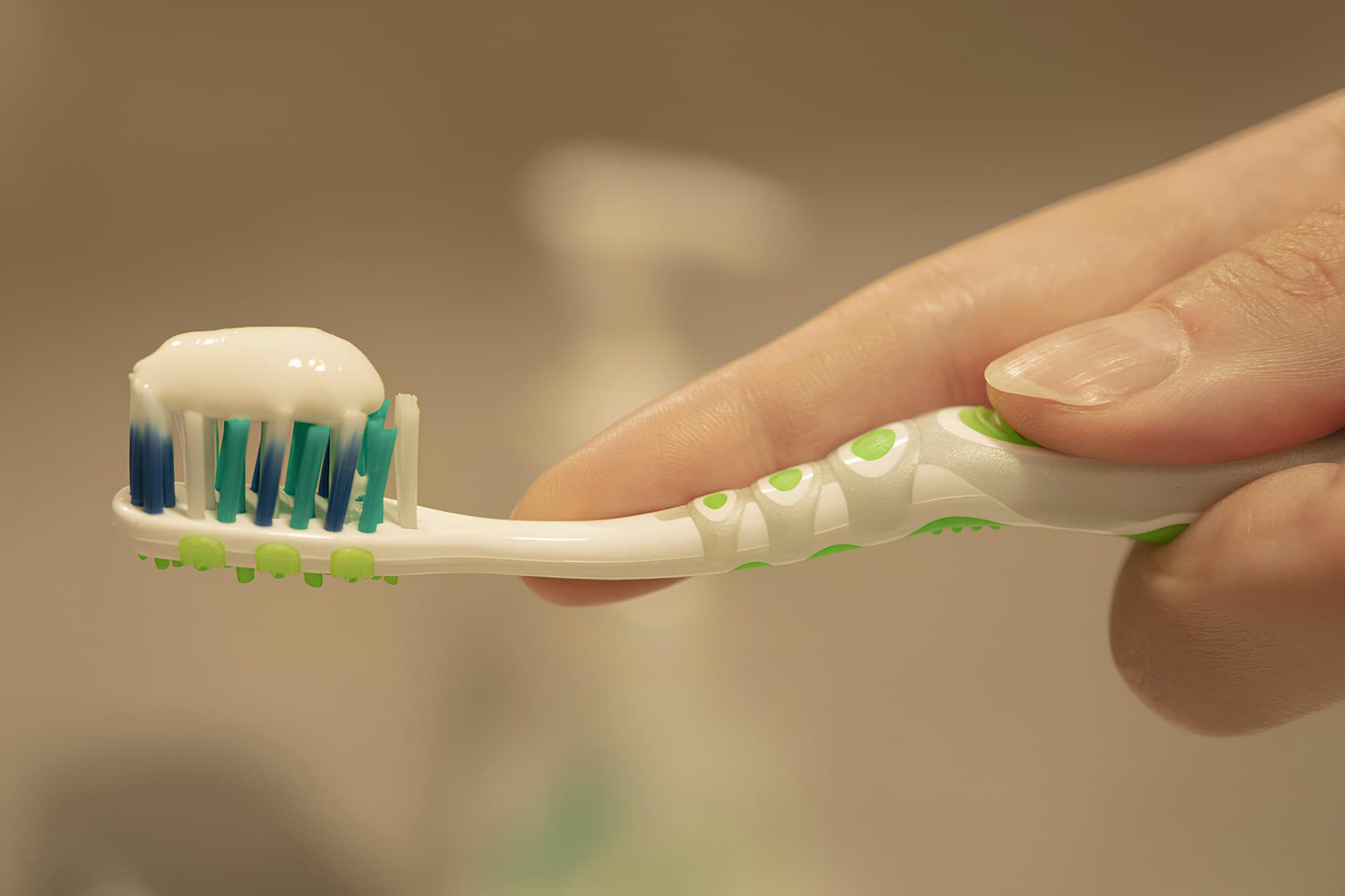 A special needs adult brushing their teeth